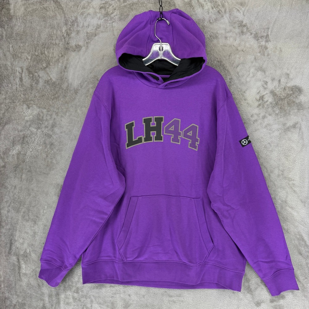 Mercedes AMG Petronas Hoodie Men XXL LH44 Purple F1 Racing Lewis Hamilton NEW